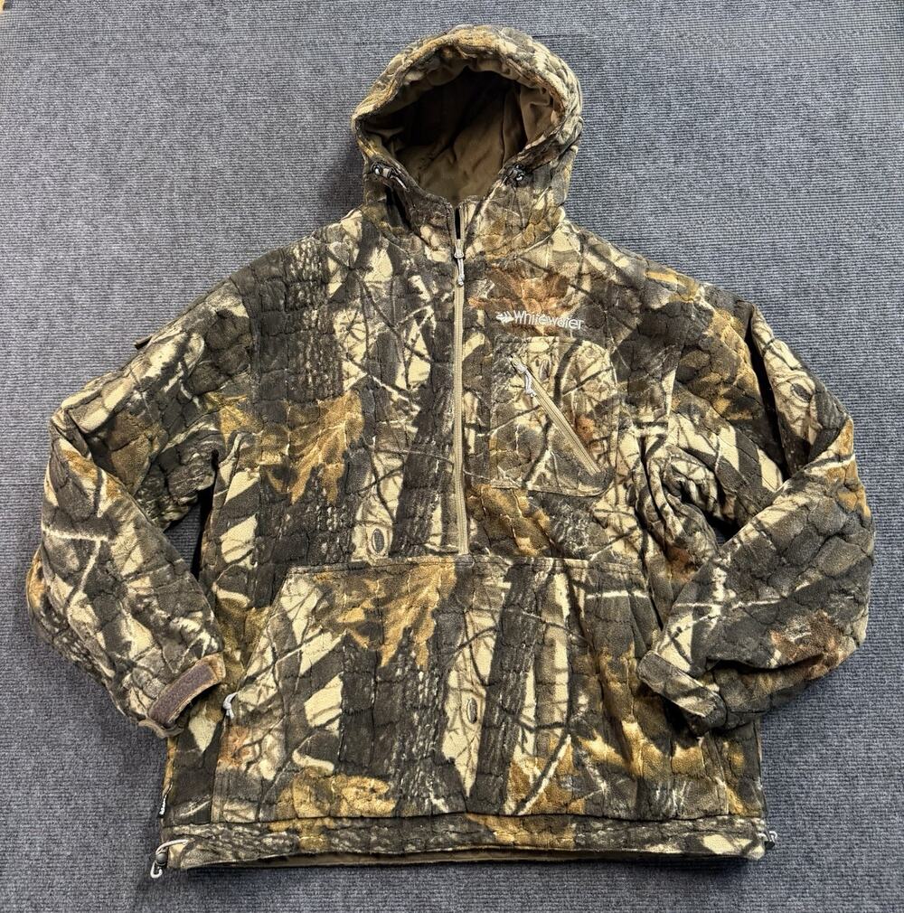 Whitewater Camo Hunting Jacket Mens XL Hardwoods Thinsulate Insulation